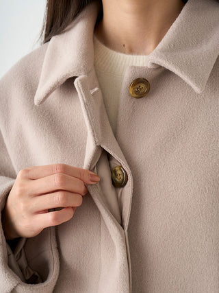 Cocoon Middle Jacket in Mocha, Premium Women's Outwear at SNIDEL USA