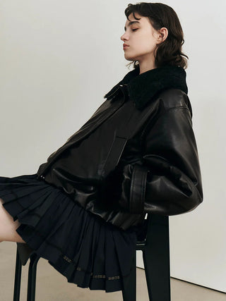 Varie Bomber Jacket in Black, Premium Women's Outwear at SNIDEL USA