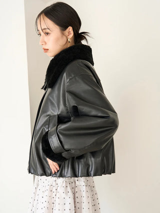 Varie Bomber Jacket in Black, Premium Women's Outwear at SNIDEL USA