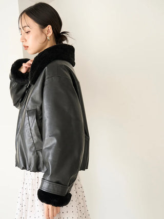 Varie Bomber Jacket in Black, Premium Women's Outwear at SNIDEL USA