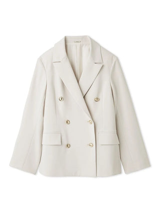 Elegant Blazer Coat in Ivory, Premium Women's Outwear at SNIDEL USA