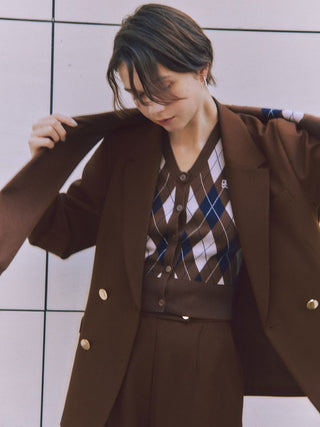 Sustainable Metal Button Tailored Jacket