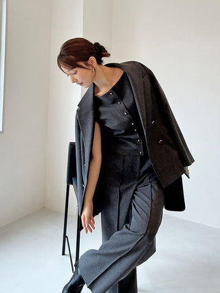 Sustainable Metal Button Tailored Jacket