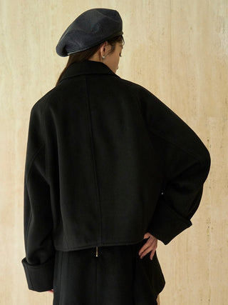 Stand Collar Metal Button Jacket