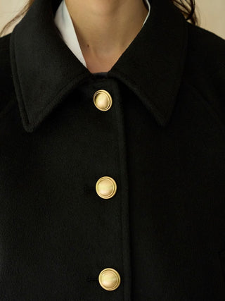Stand Collar Metal Button Jacket