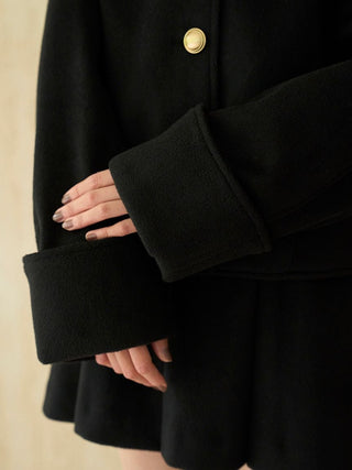 Stand Collar Metal Button Jacket