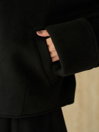 Stand Collar Metal Button Jacket