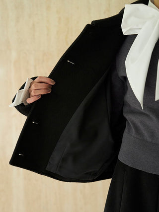 Stand Collar Metal Button Jacket