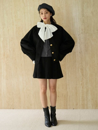 Stand Collar Metal Button Jacket