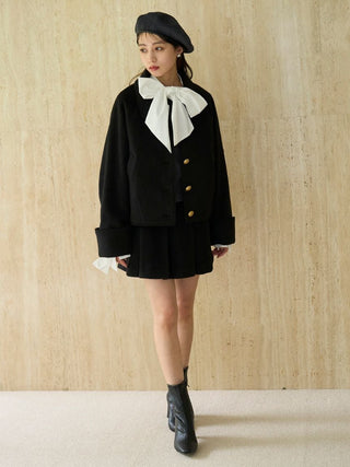 Stand Collar Metal Button Jacket