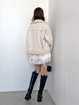 Gold Button Boa Jacket