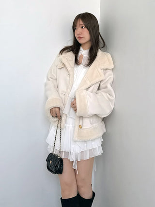 Gold Button Boa Jacket