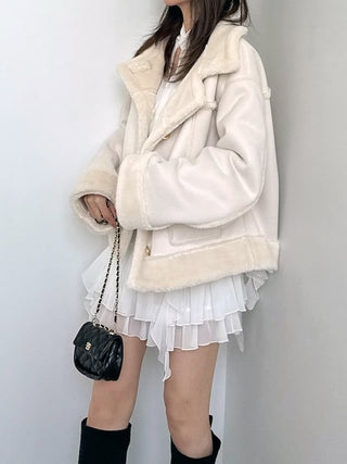Gold Button Boa Jacket