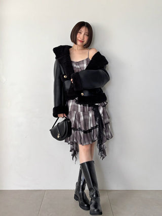 Gold Button Boa Jacket