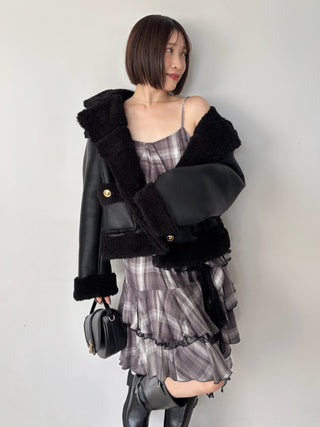 Gold Button Boa Jacket