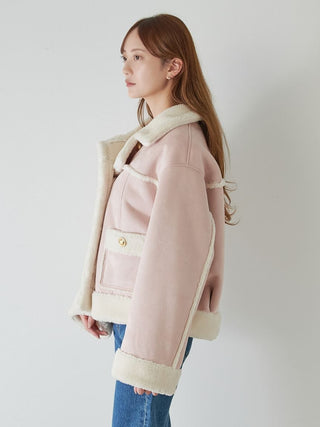 Gold Button Boa Jacket