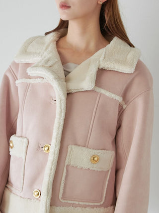 Gold Button Boa Jacket