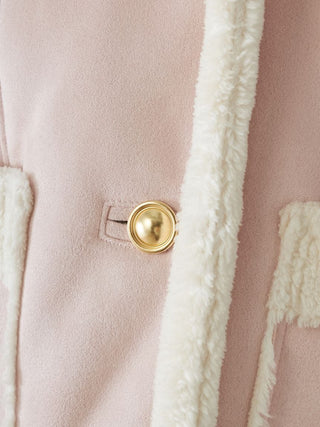 Gold Button Boa Jacket