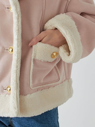 Gold Button Boa Jacket