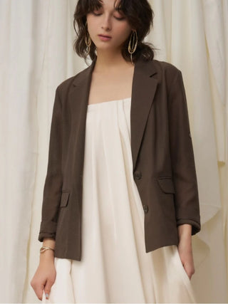 Sheer Single-Breasted Tailored Blazer