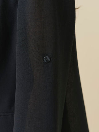 Sheer Single-Breasted Tailored Blazer