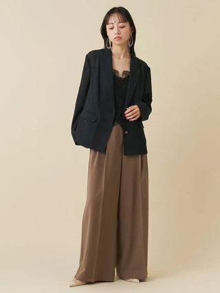 Sheer Single-Breasted Tailored Blazer