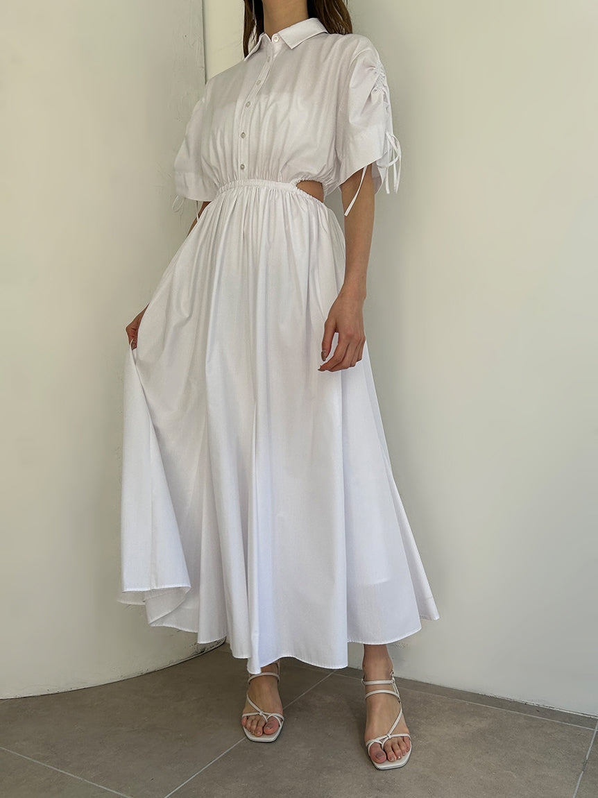 maxi shirt dress with slits Button Down Maxi Linen Shirt Dress With Side Slits, Oversized White Long Dress, Flowy Loose Summer Tunic Dress,semi-formal Linen Comfy Dress