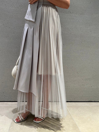  Switching Vest Dress in light grey, premium women's dress at SNIDEL USA