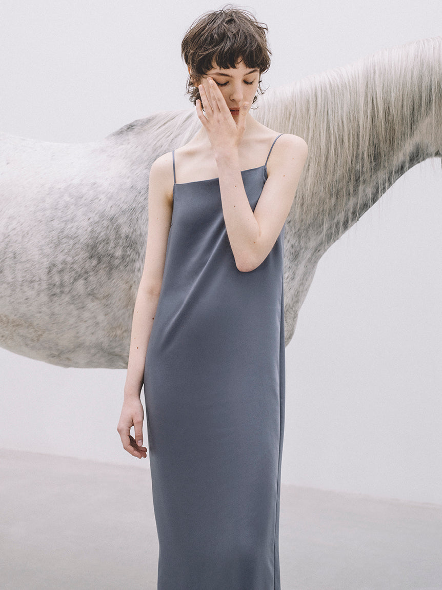 satin camisole dress Cami Satin Slip Dress – SNIDEL