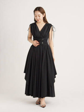  Cache Coeur Sleeveless Dress in black, premium women's dress at SNIDEL USA