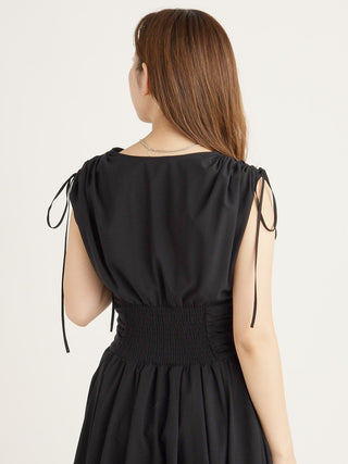  Cache Coeur Sleeveless Dress in black, premium women's dress at SNIDEL USA