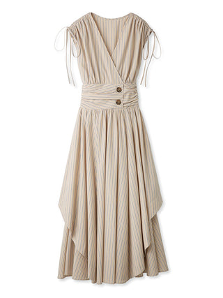  Cache Coeur Sleeveless Dress in beige, premium women's dress at SNIDEL USA