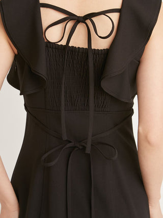  Tight I Line Slit Dress in black, premium women's dress at SNIDEL USA