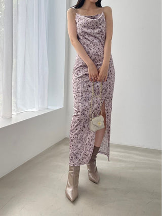 Velour Print Cami Maxi Dress