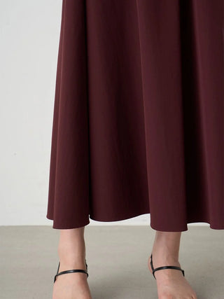 Halter Neck Maxi Dress in BORDEAUX, Luxury Women's Dresses at SNIDEL USA.