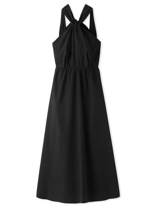 Halter Neck Maxi Dress in BLACK, Luxury Women's Dresses at SNIDEL USA.