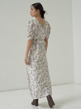 Variety Print Dress in IVORY, Luxury Women's Dresses at SNIDEL USA.