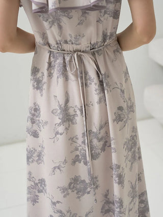 Ruffle Sleeve A-Line Dress Maxi Dress in PINK BEIGE, Luxury Women's Dresses at SNIDEL USA.