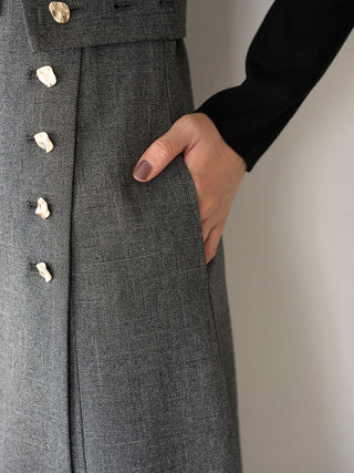 Wrap Tailored Jumper Skirt