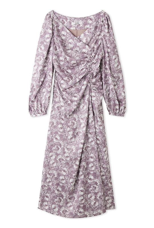 Jacquard Print Dress in Pink, Luxury Women's Dresses at SNIDEL USA