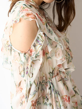 Sustainable Printed Frill Mini Dress