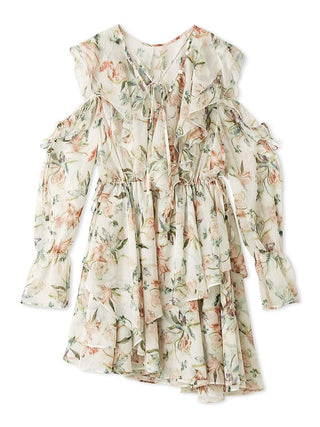 Sustainable Printed Frill Mini Dress