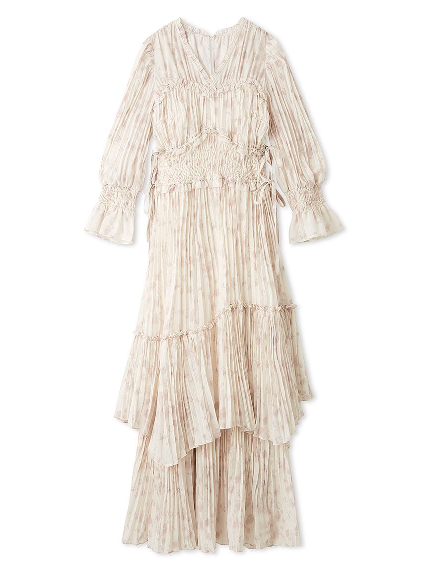 Boho-Inspired Ruffle Layered Maxi Dress – SNIDEL