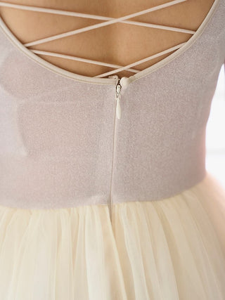 【Chacott】Velour × Tulle Dress