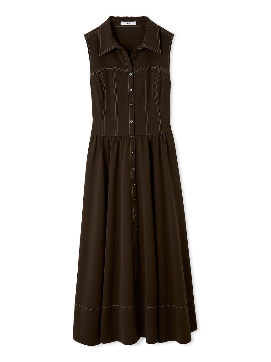 corset detail shirt dress Sustainable Corset Detail Shirt Dress SNIDEL