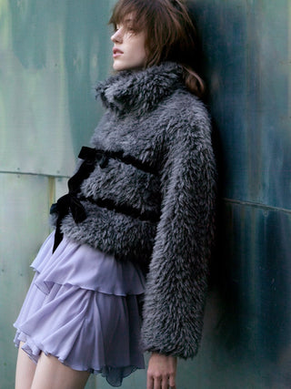 Chiffon Frill Mini Combo Dress