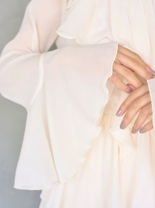 Chiffon Frill Mini Combo Dress