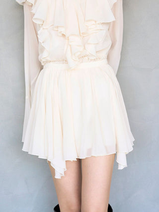 Chiffon Frill Mini Combo Dress