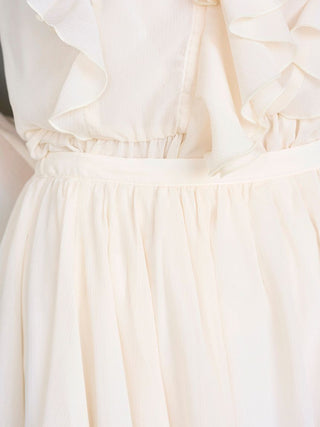 Chiffon Frill Mini Combo Dress