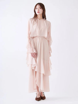 Blouse layered frill dress